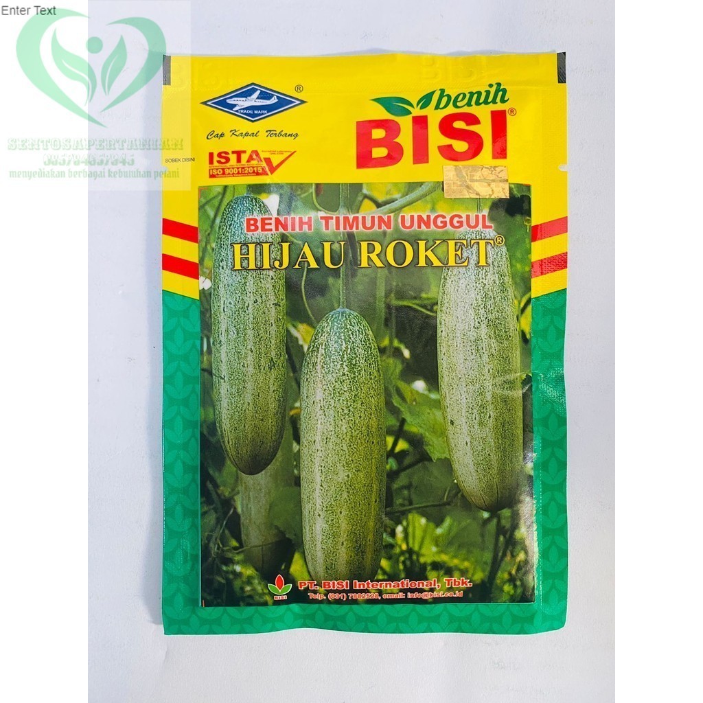 PROMO Benih timun mentimun HIJAU ROKET toleran layu isi 50gr dari BENIH BISI