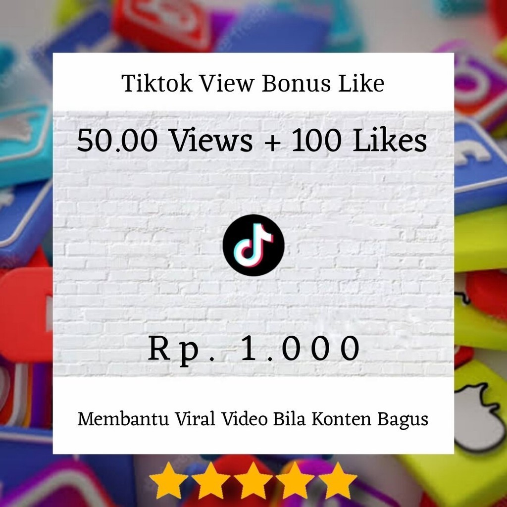 

[GARANSI] Tiktok Views Bonus Like Permanen Non Drop High Quality