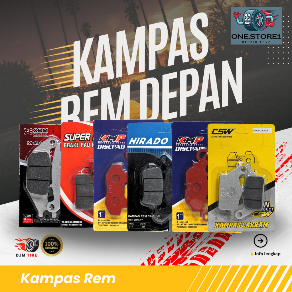 DJM Discpad Hirado Motor Mio M3 Disped Kampas Rem Depan Motor Mio M3 Mio Z Fino