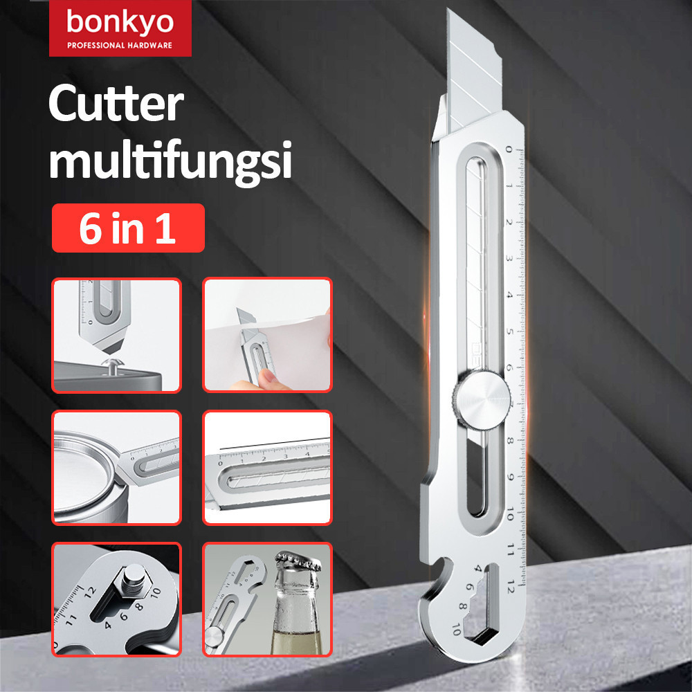 

Bonkyo Pisau Perkakas Logam 6 In 1 Baja Tahan Karat Multifungsi