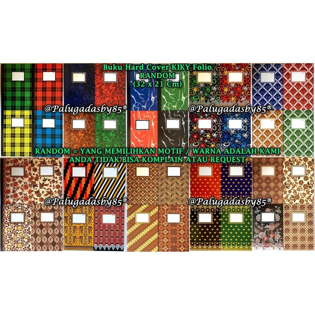 

(1 Biji) GROSIR Buku Hard Cover KIKY Folio 200 32 x 21 Cm TIDAK BISA PILIH MOTIF / HC Kiky Folio 200