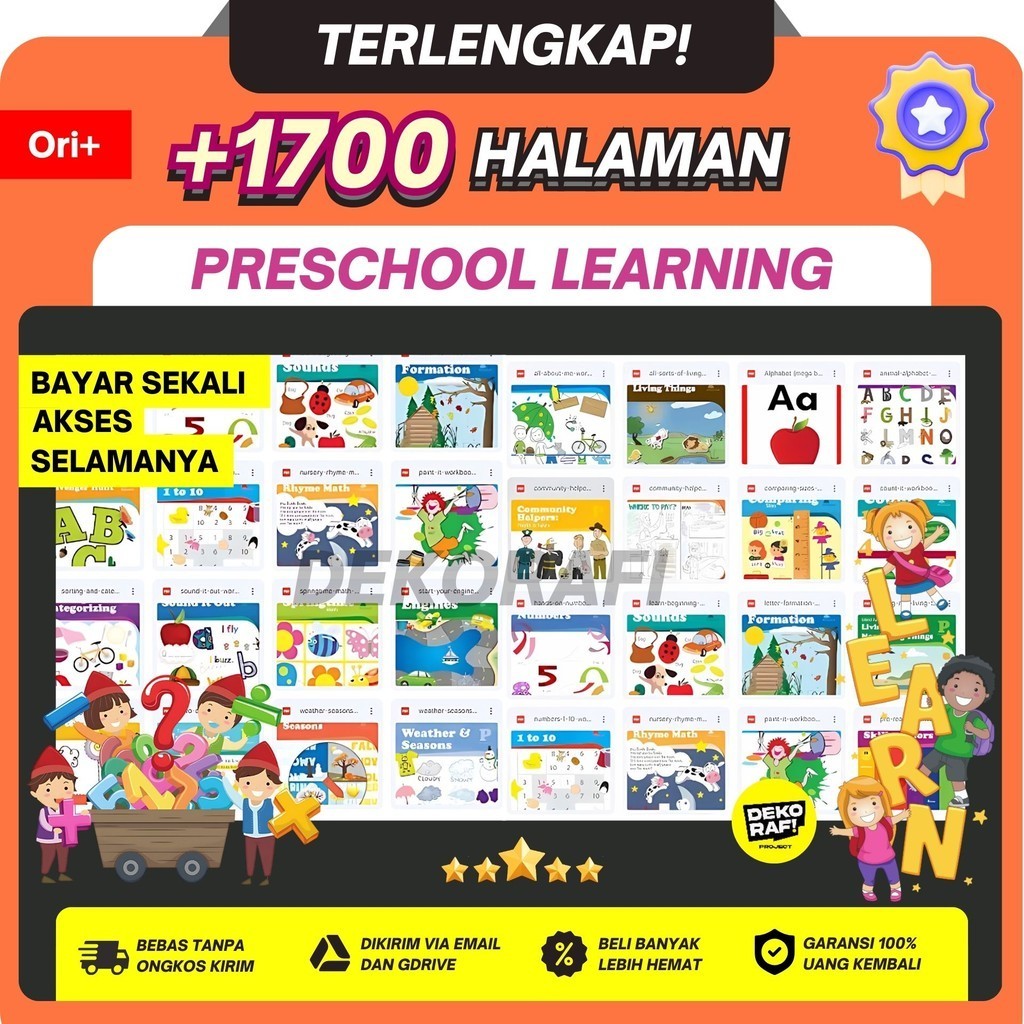 

[D-1087] PAKET PEMBELAJARAN PRA SEKOLAH ANAK PAUD TK KIDS BISA DIVETAK SENDIRI Buku Edukasi Anak Lembar Ebook Worksheet Workbook Aktivitas