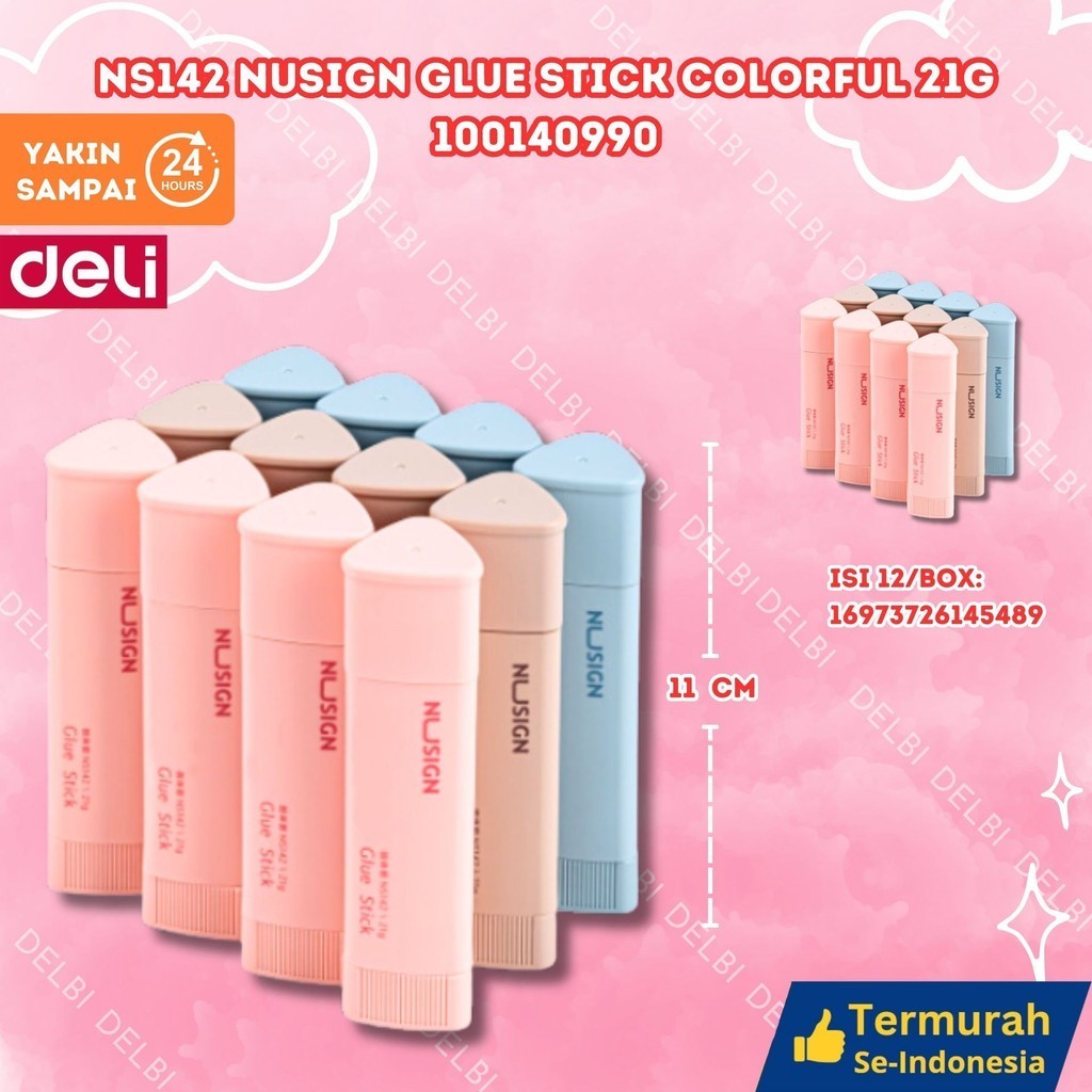 

Deli Nusign Glue Stick NS142 NUSIGN GLUE STICK COLORFUL 21G