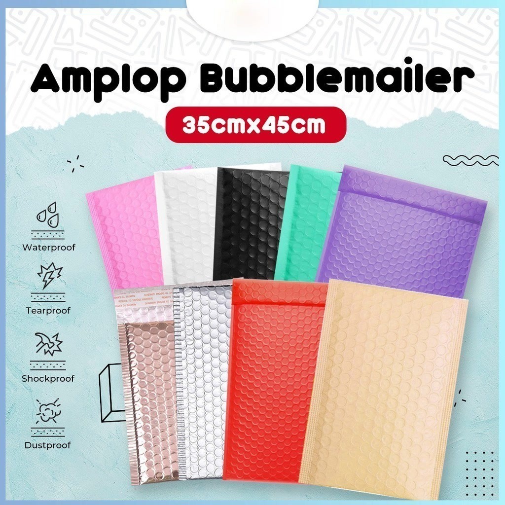 

Amplop Bubble Wrap Poly Mailer Padded Envelope Packaging 35x45 cm