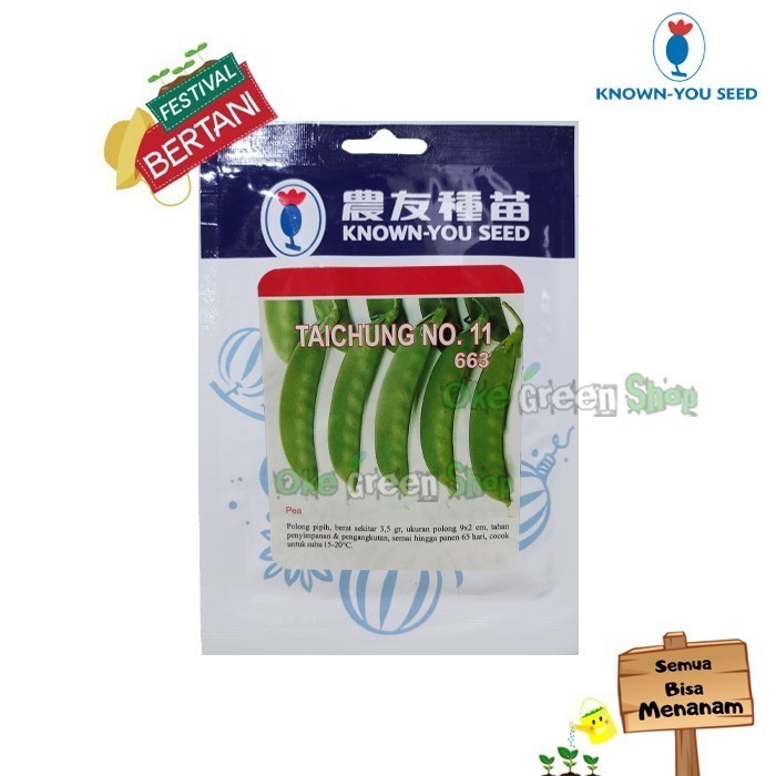 10gr - Benih Bibit Kacang Polong Kapri Taichung F1 Known You Seed