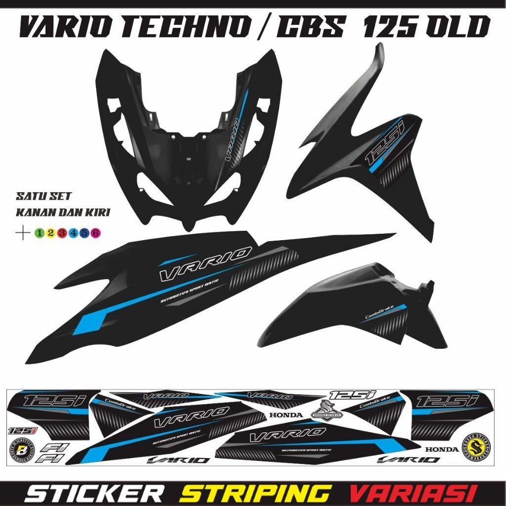 STRIPING VARIO OLD 125 / VARIO TECHNO VARIASI STIKER / STRIPING VARIASI