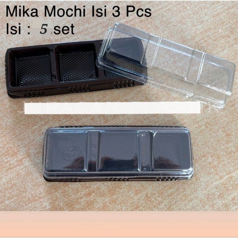 mika mochi sekat 3 & 4 moon cake isi 5 set
