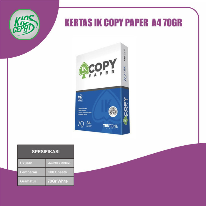 

promo ✨ -Kertas IK Copy Paper A4 70gr (Kertas HVS)
