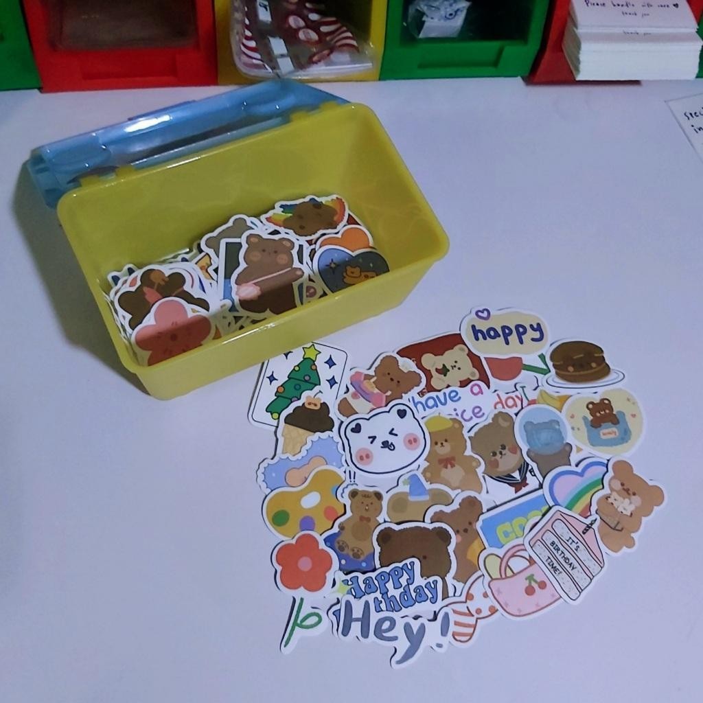 

satuan - bear sticker deco beruang