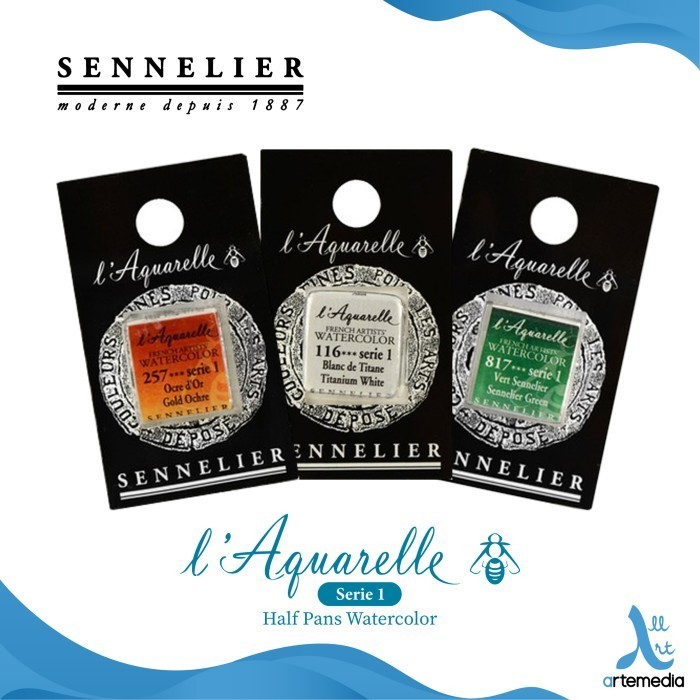 

promo ✨ -Sennelier L Aquarelle tercolor Half Pan Series 1 Cat Air - 02 - SENE YLLW DEEP