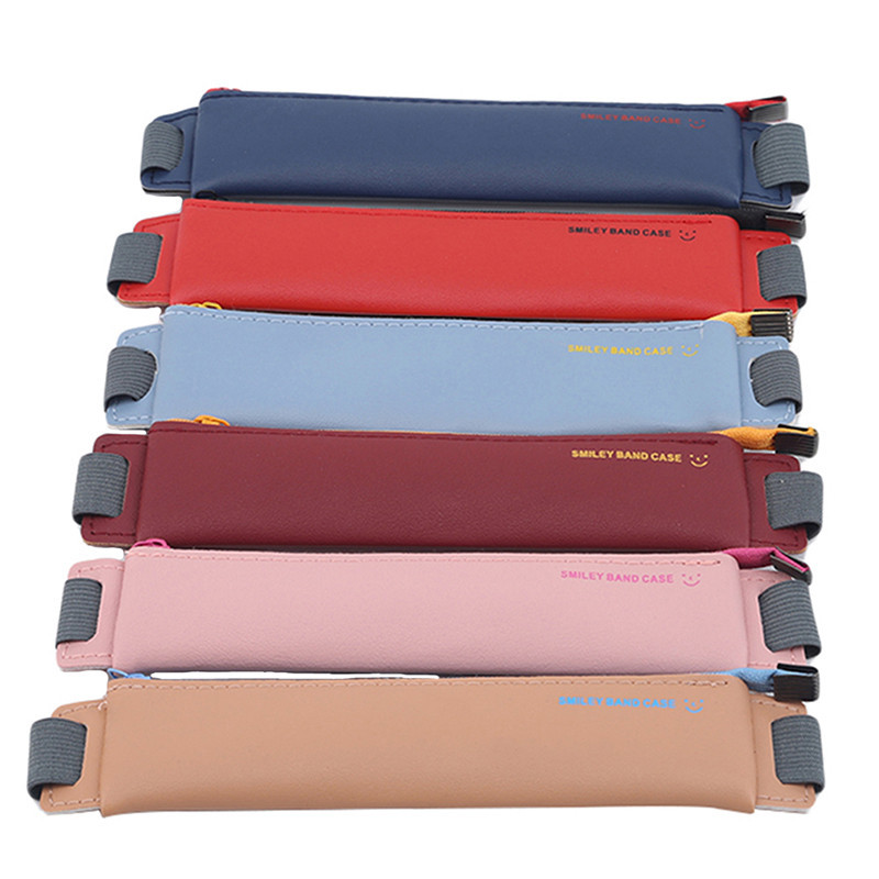

Luxury Pu Leather Elastic Buckle Book Notebook Fashion Pen Bag School Pen Case For Office Meeting Easy Carry