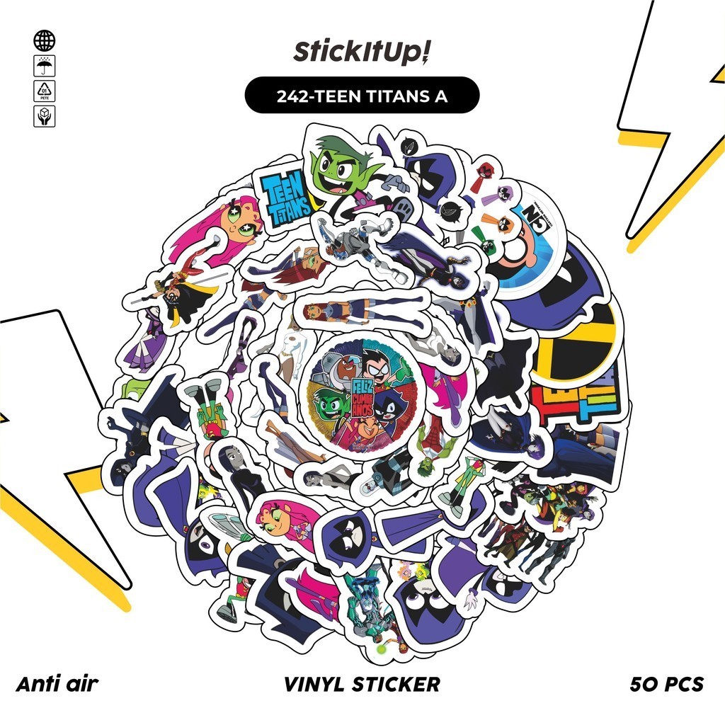 

COD✨ 100 Pcs Stiker Motif Kartun Teen Tians Lucu Anti Air Untuk Dekorasi Notebook Sepeda Skateboard Handphone DIY