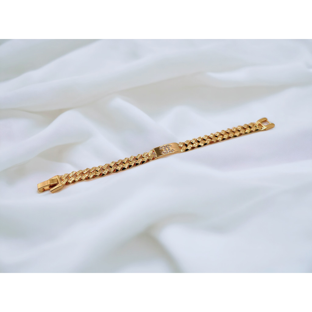 gelang sisik naga untuk anak lapis emas panjang 13 cm