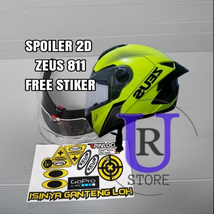 SPOILER 2D HELM ZEUS 811 / SPOILER HELM ZEUS 811 / SPOILER ZEUS 811 | FREE STIKER