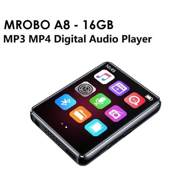 MROBO A8 16GB - MP3 MP4 Digital Audio Player 2.5-inch Touch Screen