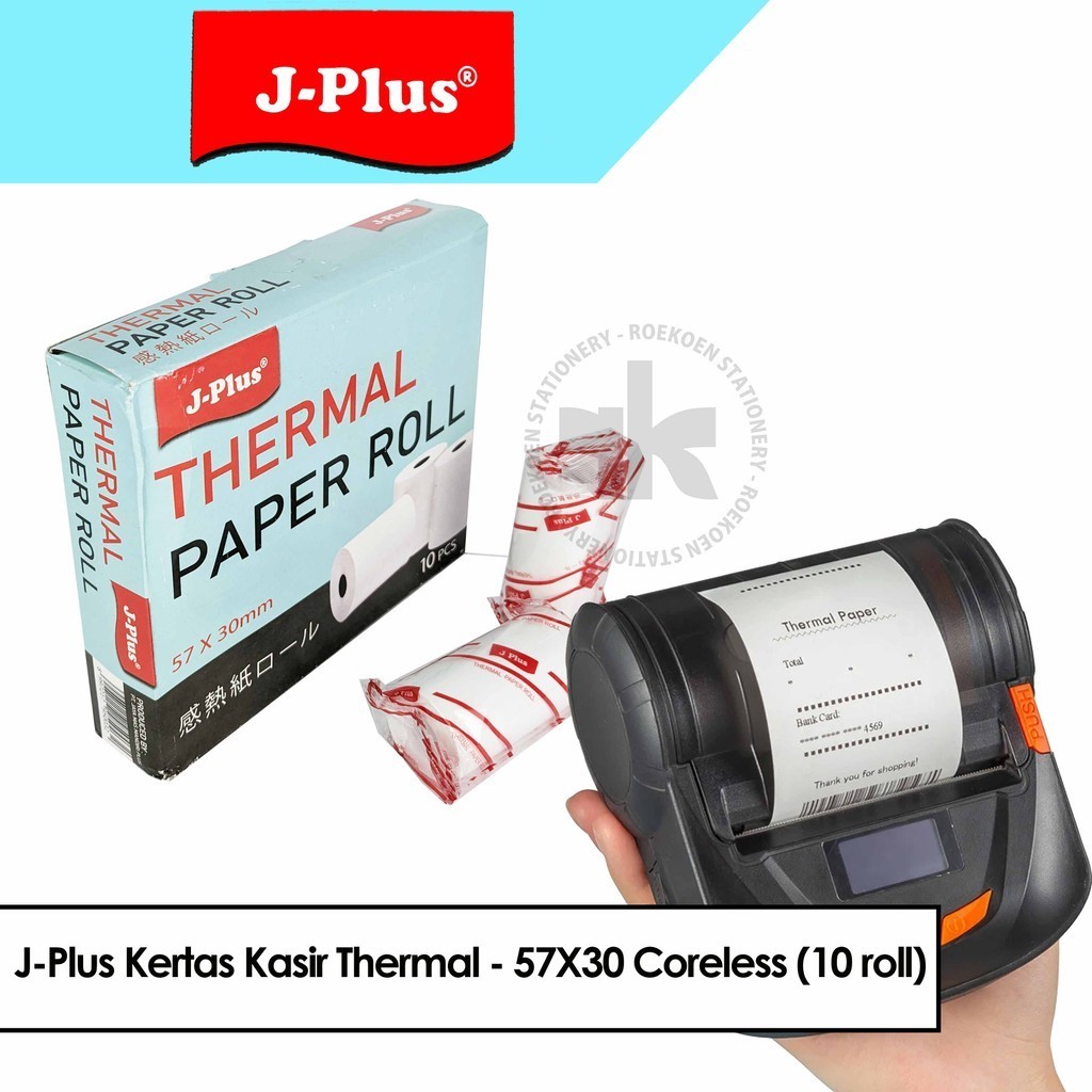 

J-Plus Kertas Kasir Thermal - 57X30 Coreless (10 roll)