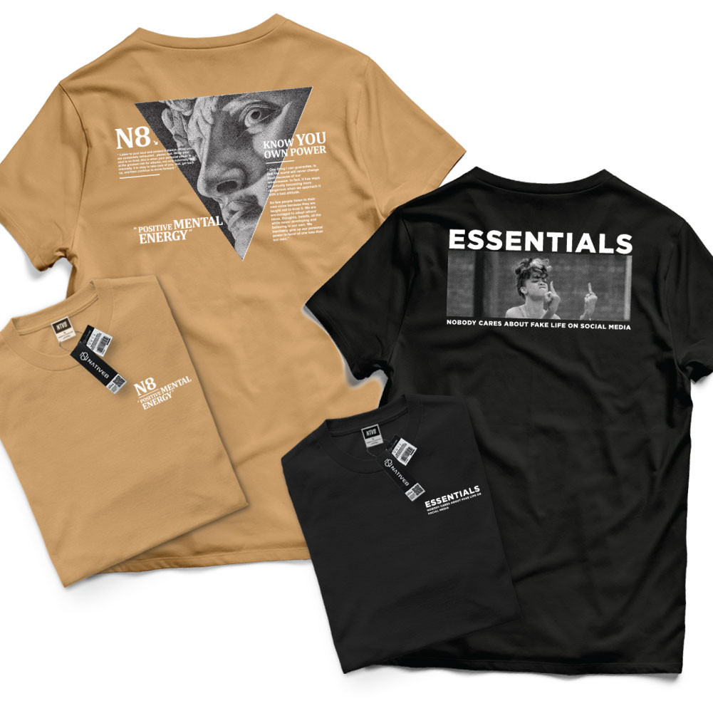 Kaos Distro Pria / Kaos Distro Original / Baju Distro Pria - NATIVE8 - ESSENTIAL