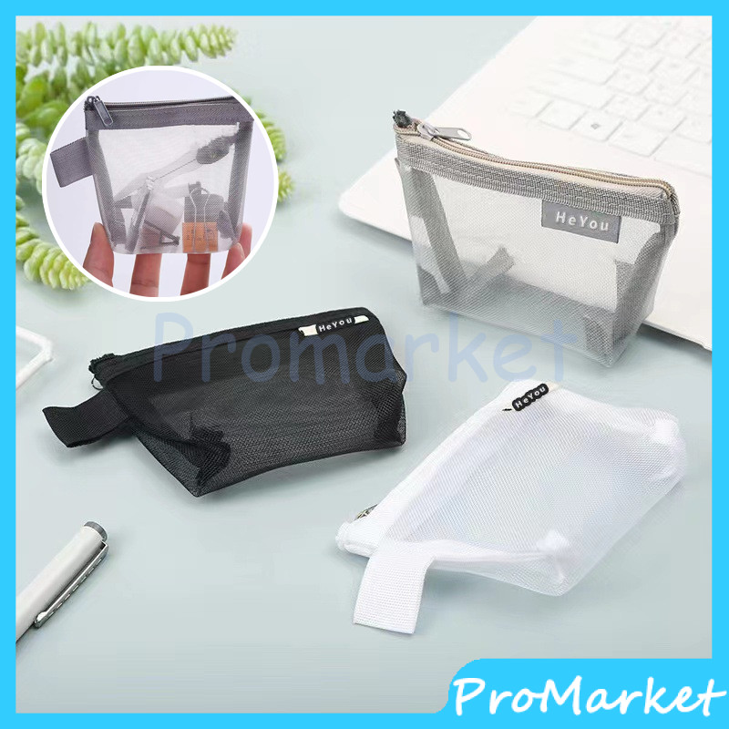 

Pouch Transparant Alat Tulis / Tas Pouch Mini Bag Jaring