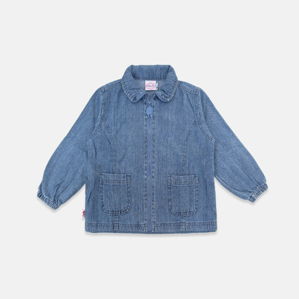 Linen Jacket/ Jacket Woven Anak Perempuan Blue/ Rodeo Junior Girl Urban Casual