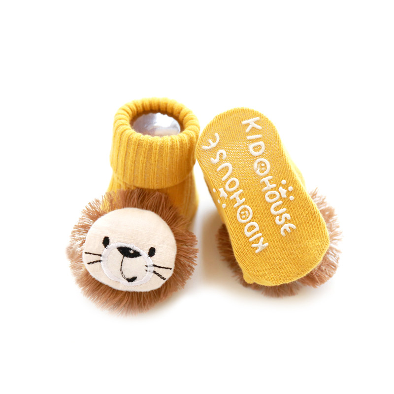 Kids Newborn Baby The Lion King Cartoon Lovely Anti-slip Sock Shoes Boots Floor Girls boys Slipper S