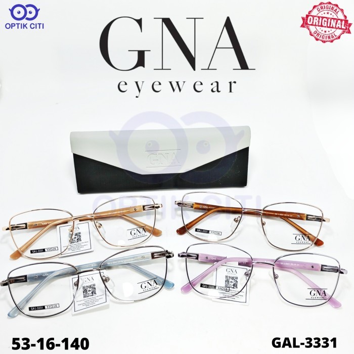 Frame Kacamata Wanita Cat Eye GNA 3331 Ringan Original