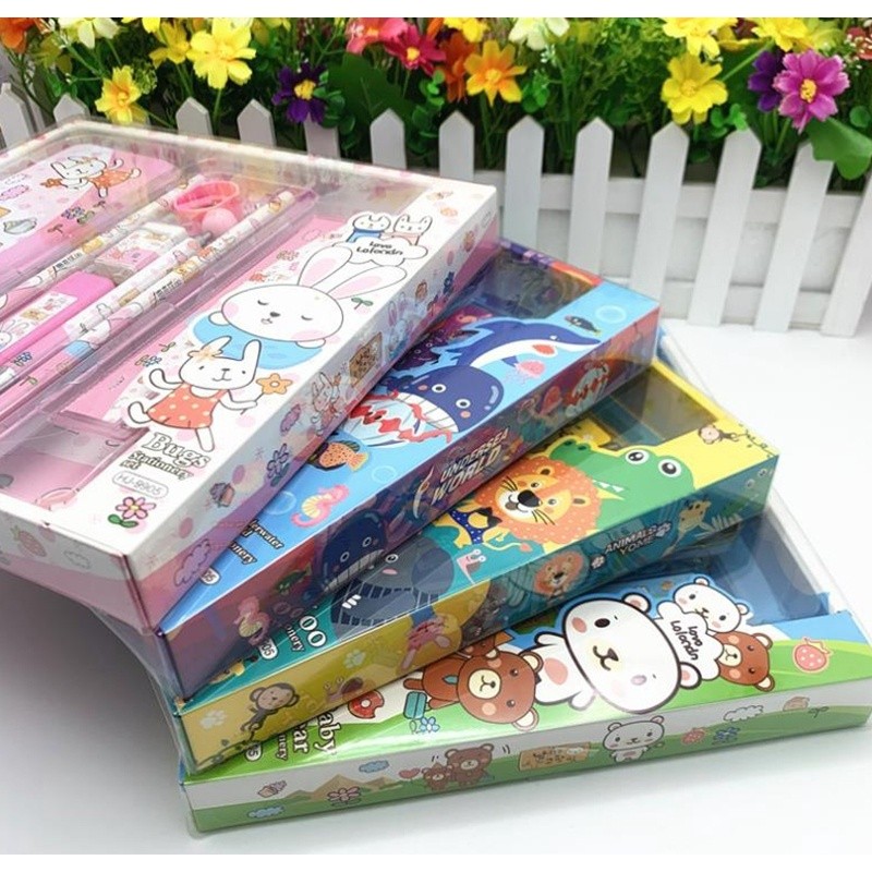 

Alat Tulis - Budaya - Pengetahuan - Inovasi.Kotak Pensil Anak Set 7In1 Stationery Untuk Hadiah Anak Sekolah / Kotak Pensil Karakter Murah Stationery Set 8in1 / Alat Tulis Set