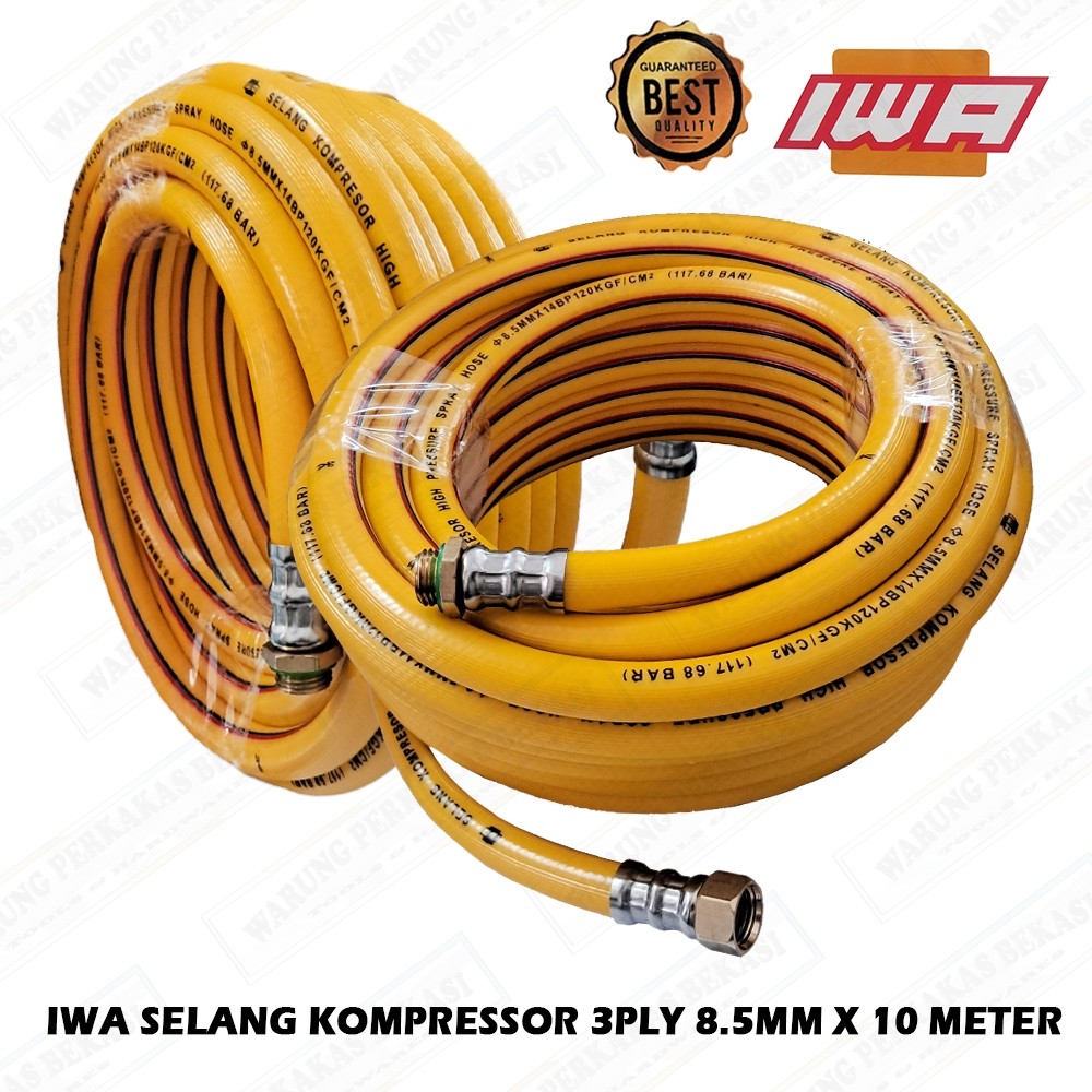 IWA TAIWAN Selang Angin Kompresor 10 Meter / Compressor Spray Hose 8.5mm Lebih kuat lebih lentur Sel