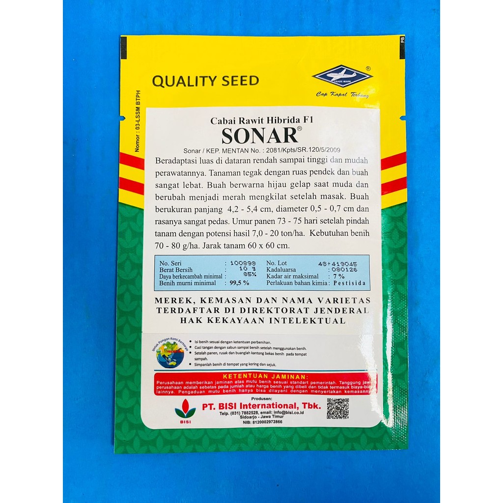 Kimmy_Storee Benih Cabai Cabe Rawit Tipe Tegak F1 Sonar Toleran Virus Isi 10Gr Produk Dari Benih