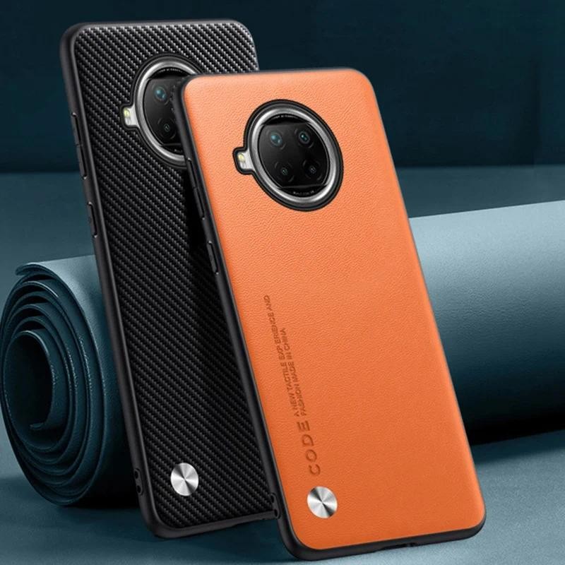 Untuk Xiaomi Mi 10T Lite 5G case Serat Karbon Kulit Perlindungan Silikon Penutup belakang Untuk Xiao