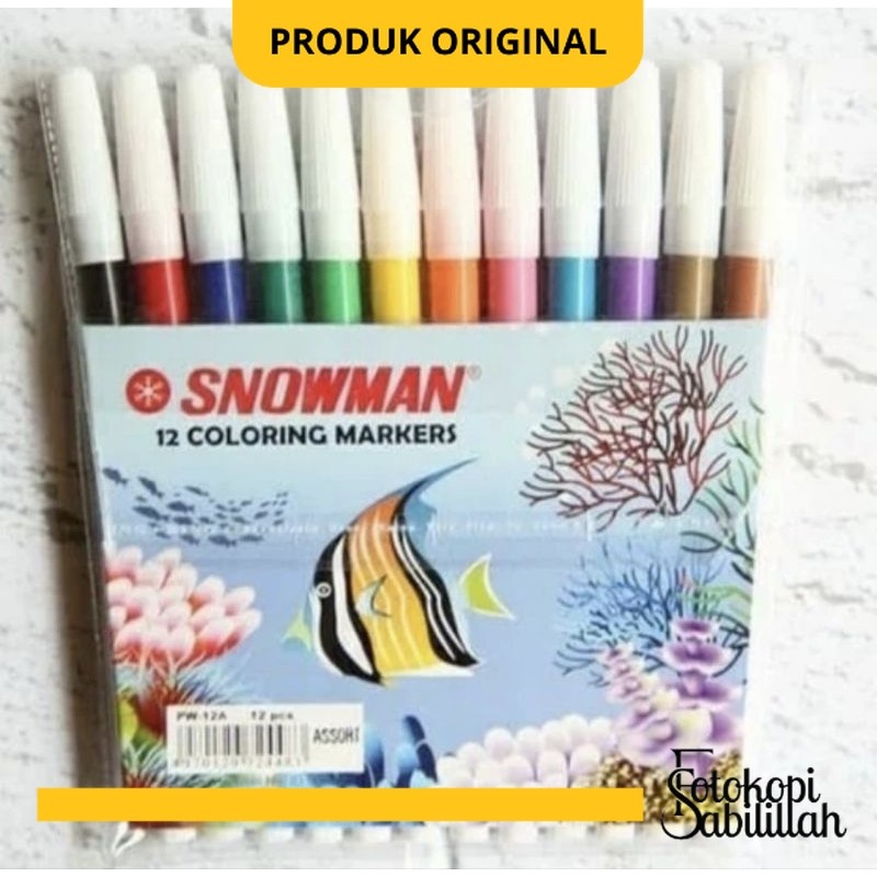 

Spidol Set Snowman 12 Warna PW-12A (1 Set)