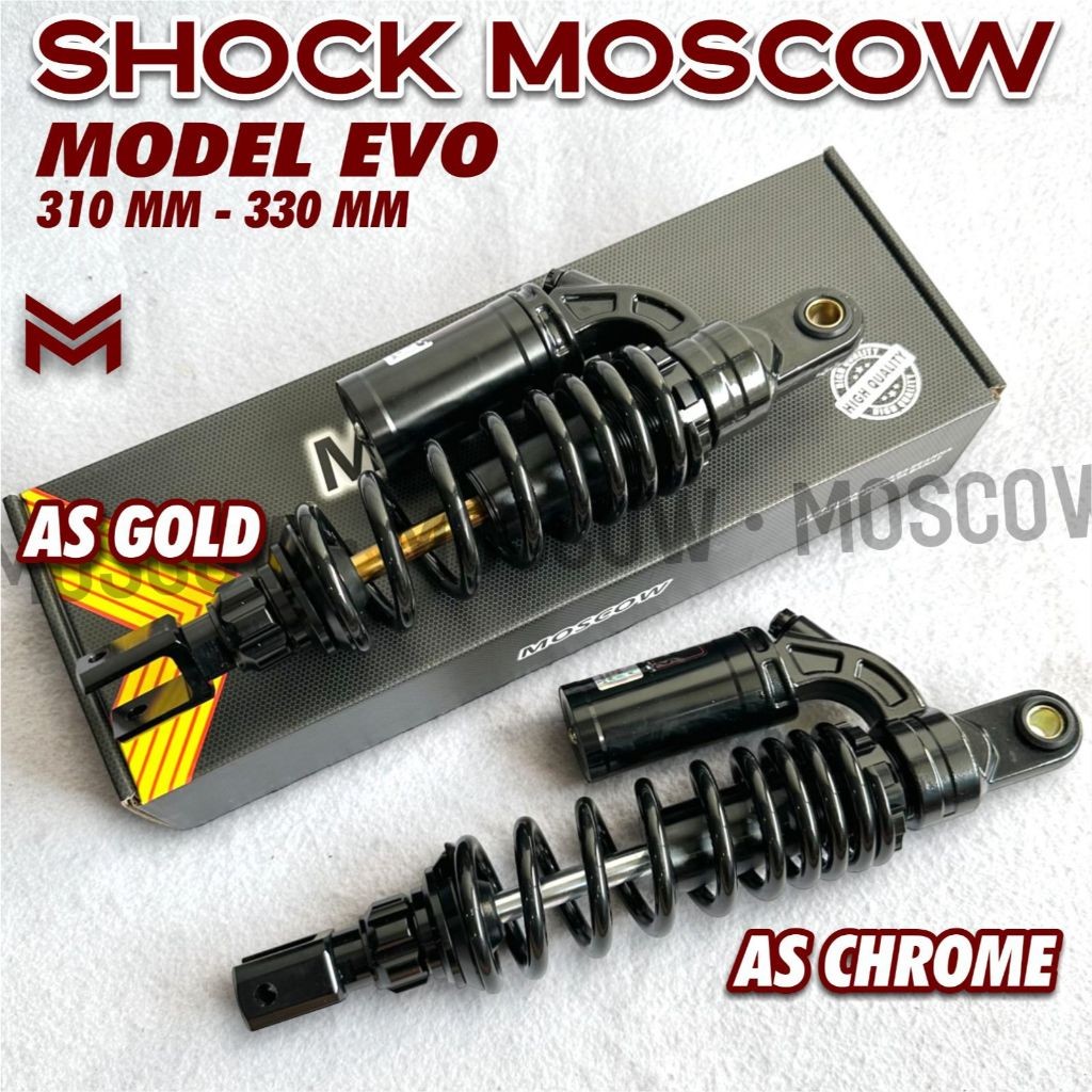[ FURMOTOR ] SHOCK BELAKANG SINGLE MATIC TABUNG ATAS MODEL EVO 310mm 330mm SHOCKBREAKER MOTOR BEAT V