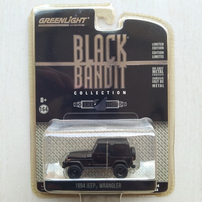 Greenlight 1994 Jeep Wrangler Black Bandit No Johnny Lightning Gulf YJ