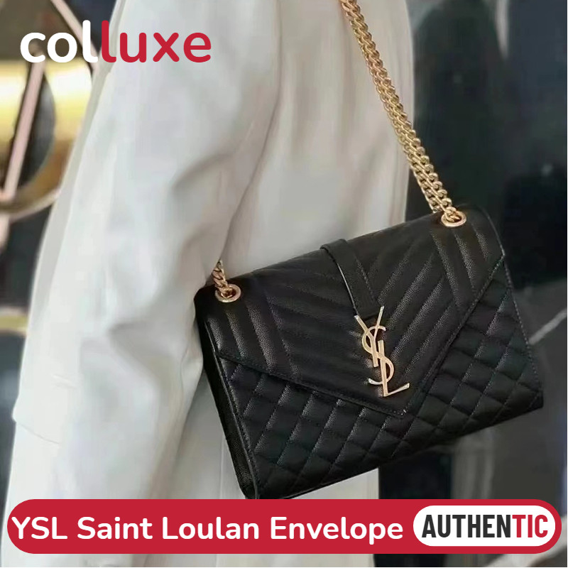 YSL Saint Loulan ENVELOPE MIX MATELASSÉ ladies/shoulder bag/messenger bag