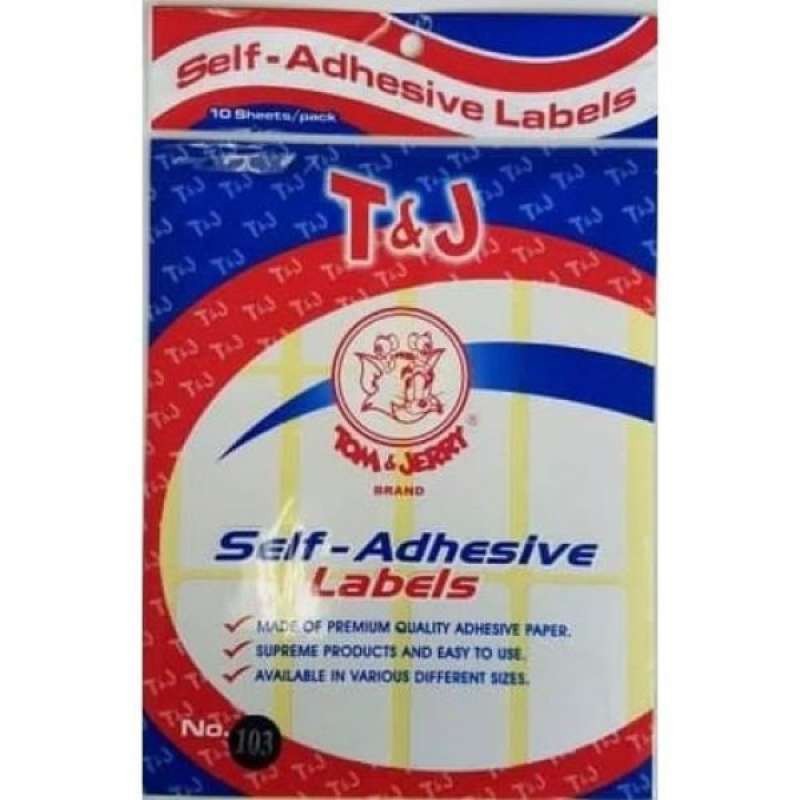

Label Tom & Jerry No. 103 per pack isi 10 lembar