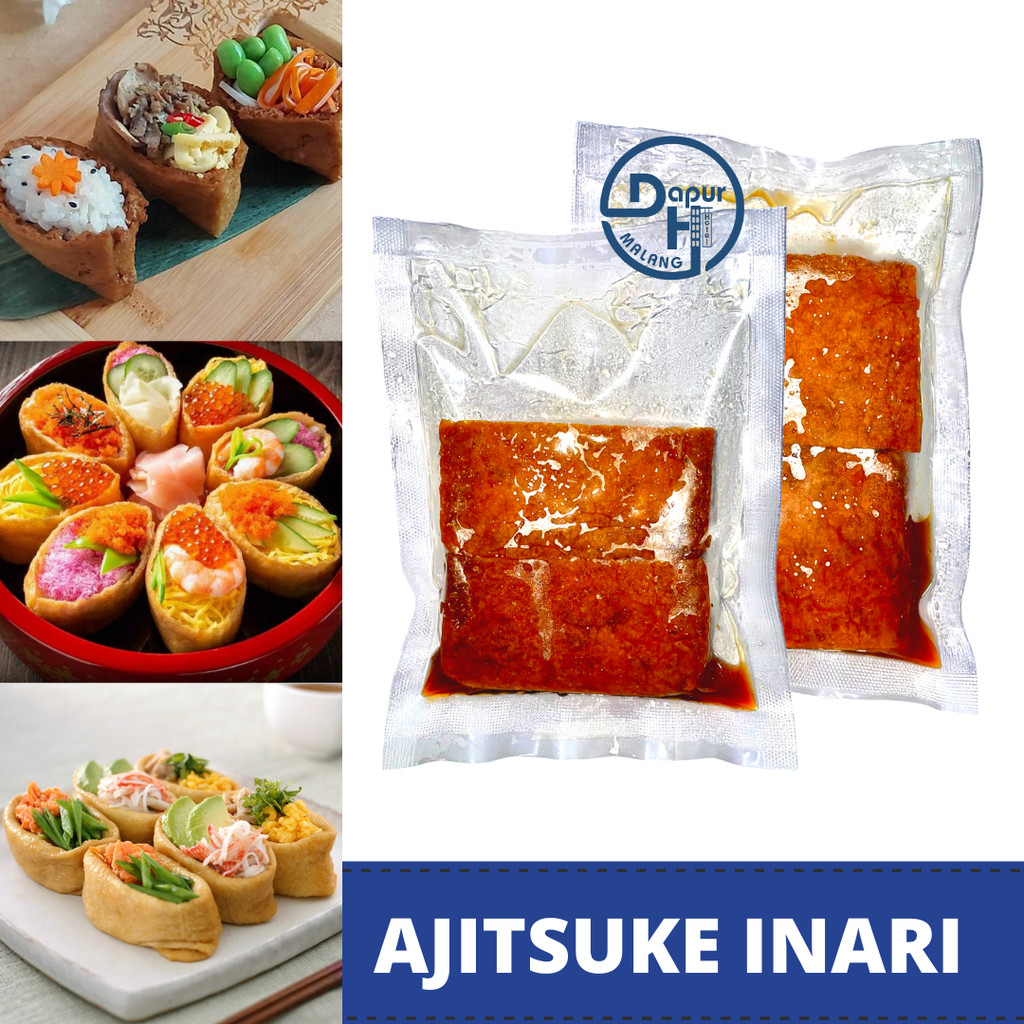 

AJITSUKE INARI AGE Kulit Tahu Jepang 10 pcs Halal │ Kantung Tahu untuk Sushi-MLG