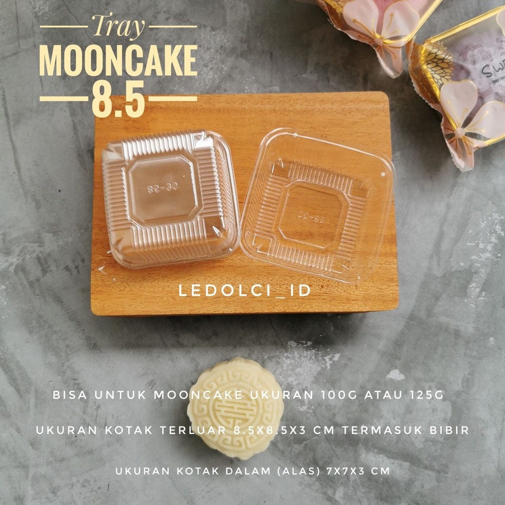 

10 PCS MOONCAKE TRAY TATAKAN MOONCAKE 100/125 GR - TRANSPARAN 8.5 8530