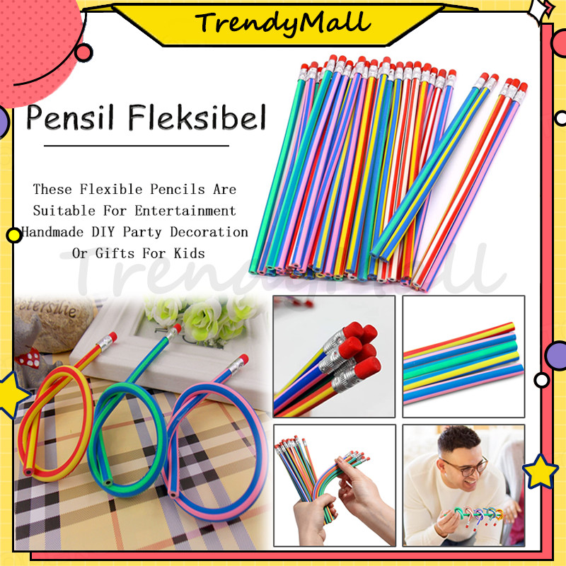 

Pensil Inul Flexsible Lentur /Pensil Lentur Fleksibel Dengan Penghapus /Pensil Fleksibel Lentur/ Pensil Gulung Unik Lucu/Unik Lucu Alat Tulis Sekolah Pencil Karet Digulung Ditekuk