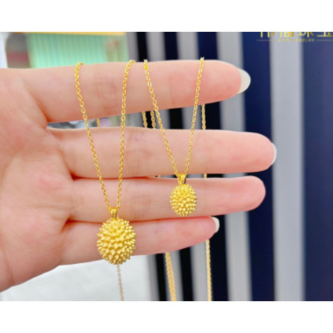 new arrival 999 real gold pendants 24 k pure gold jewelry durian pendant fine gold jewelry for women