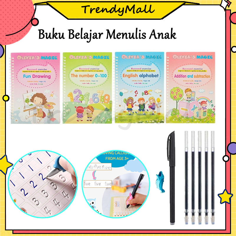 

Magic Practice Book / Buku Edukasi 3D Belajar Pintar Menulis TK/ Buku Panduan Belajar TK / Buku Belajar Menulis TK