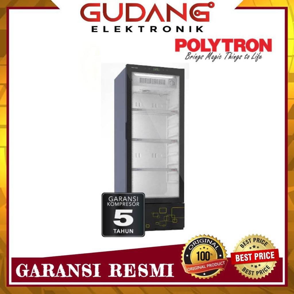 SHOWCASE POLYTRON SCN 146 ALLURE NO FROST NEW KULKAS KACA POLYTRON SCN146