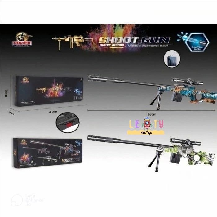 Mainan Pistol Anak AWM Gel Sniper Soft Gun Bullet Tembak Tembakan Anak Laki Laki Luar Ruang