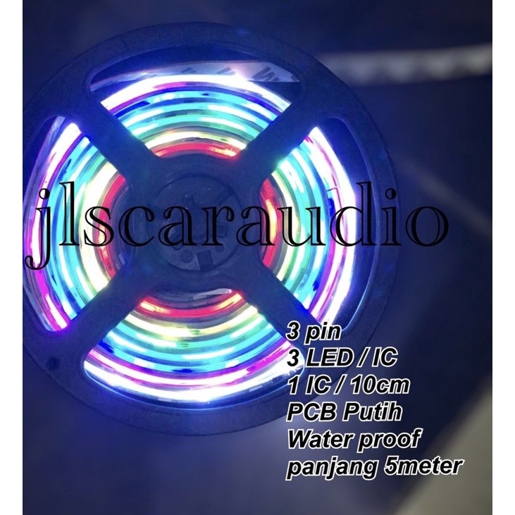 LED ROLL RGB 5050 12V-24V12 volt 24 volt 12v 24v LED STRIP RGB LAMPU PLAFON TRUK BIS LAMPU KABIN RUN