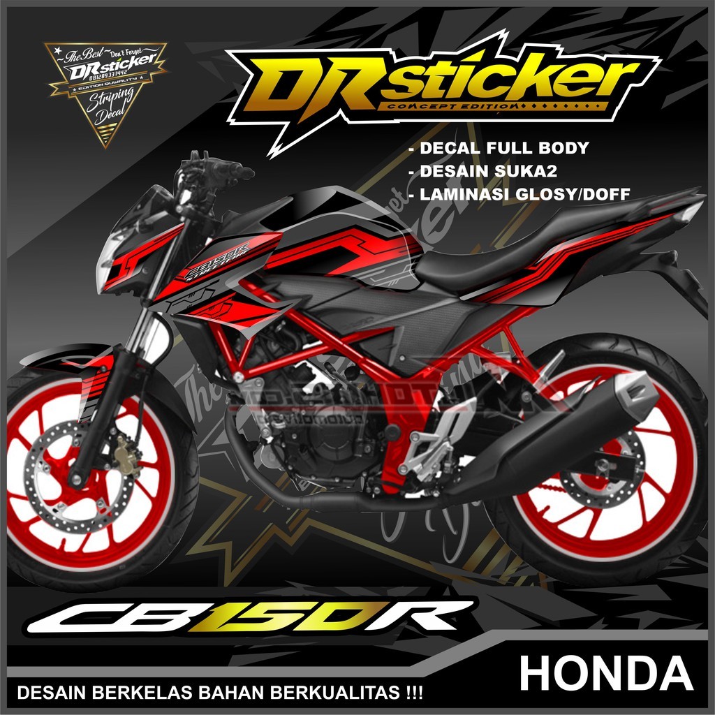 Decal sticker-sticker CB150R / Decal CB150R New 2016 2017 Desain grafis Full body