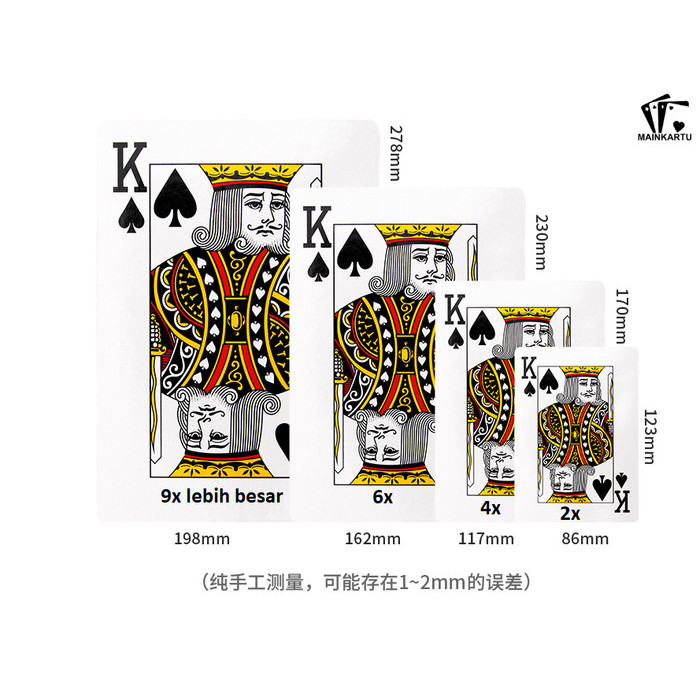 Kartu Remi Poker Jumbo Besar BIG size 2x 4x 5x 6x 9x XXL XL Lengkap Asli Premium Awet Viral Murah Li