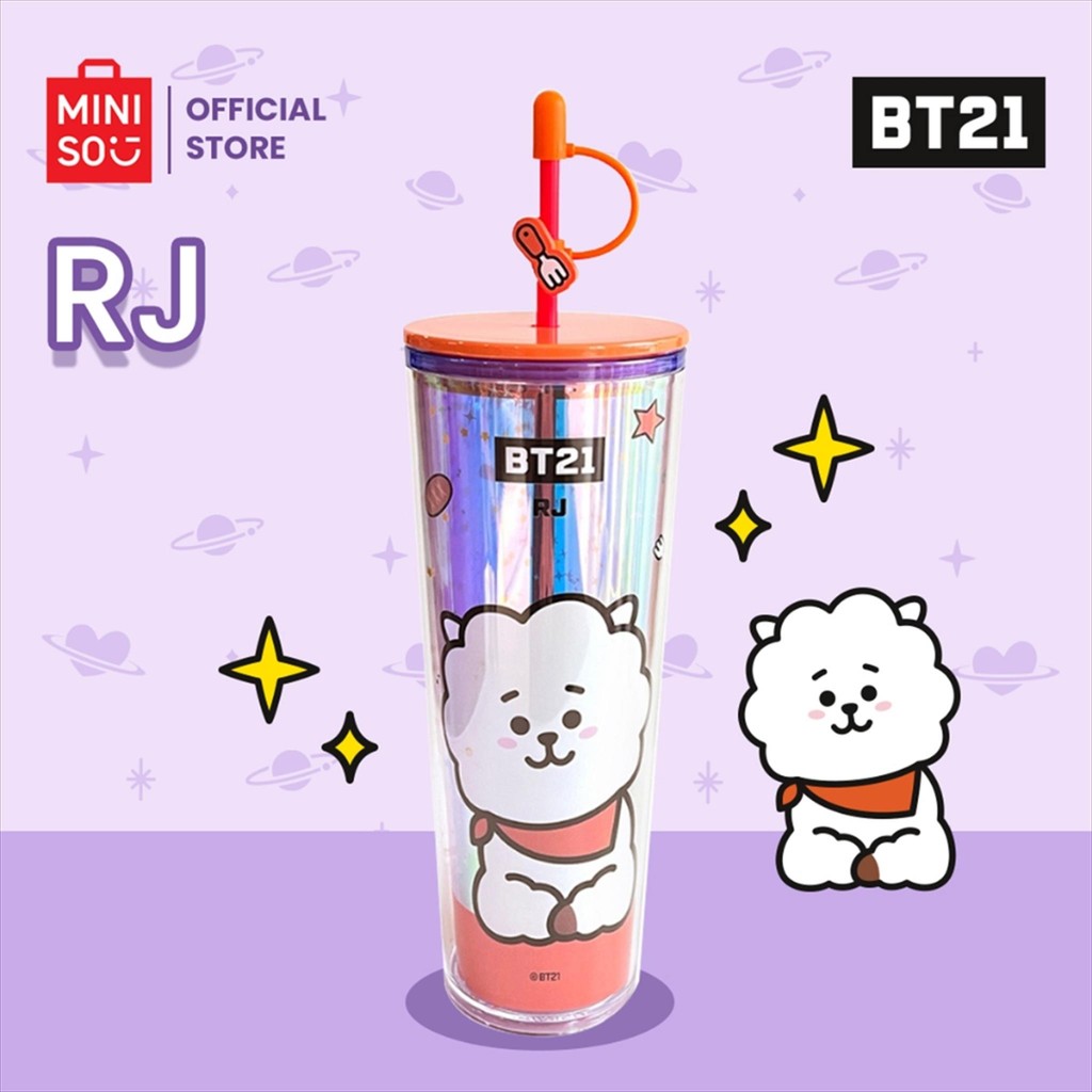 MINISO x BT21 Collection Tumblr straw 800ml