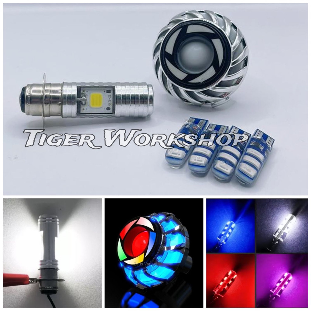 PAKET KEDIP CEPAT & LAMPU DEPAN LED Lampu Rem Stop Lamp LED Mobil Motor Model Projie + Lampu LED Dep