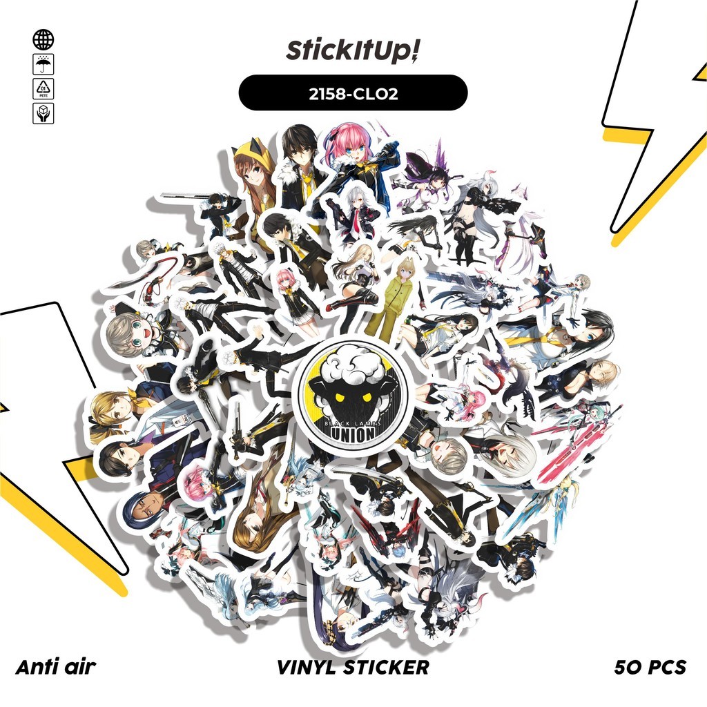 

COD✨ 50 Pcs Stiker GAME SERIES CLOSERS CHARACTER MIX 02 Lucu Anti Air Untuk Dekorasi Notebook Sepeda Skateboard Handphone DIY