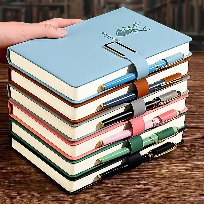 

360 Pages of Premium Quality Paper A5 Minimalist Cover Notebook with Magnetic Buckle for Easy Carrying Multiple Colors Available
