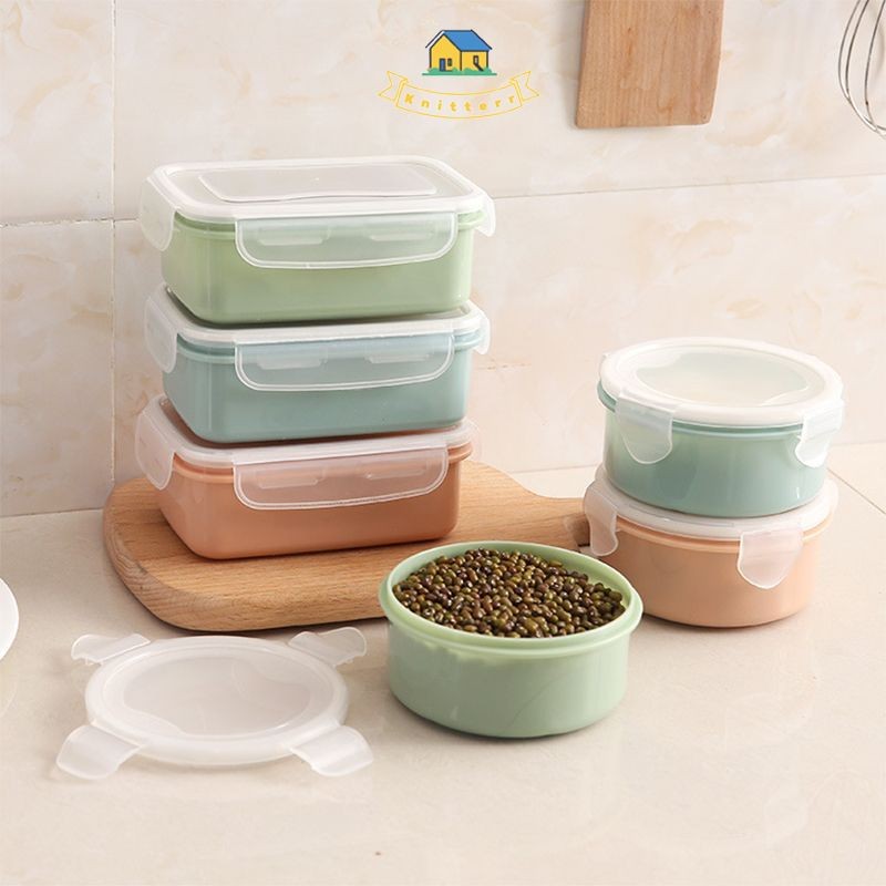 Toples Plastik Murah Bening / Kotak Kecil Makanan Ringan Unik / Kulkas Kontainer  Knitterr