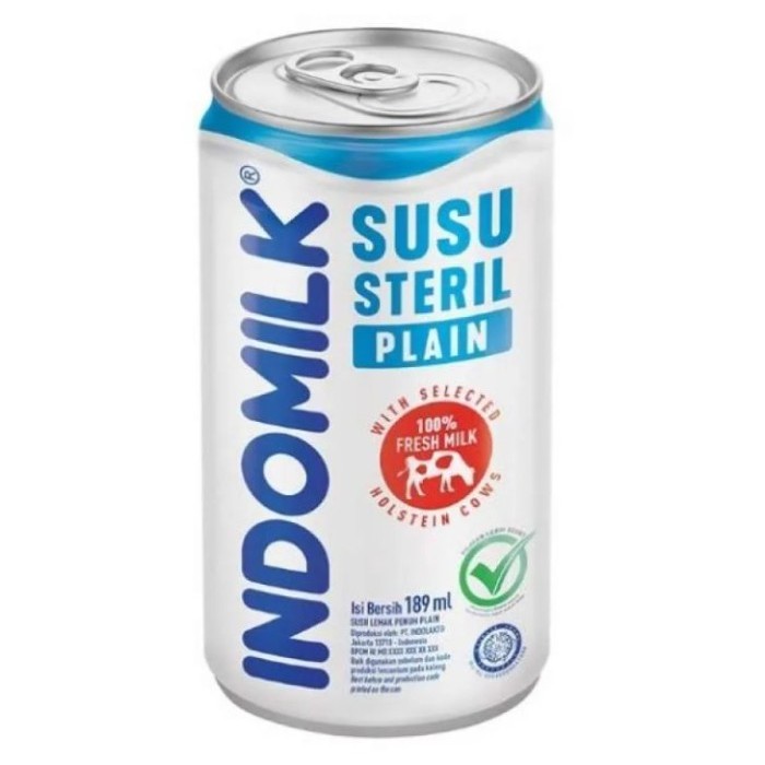 

Susu Steril indomilk Plain & Honey Original 189ML 100% Fresh Milk - PLAIN